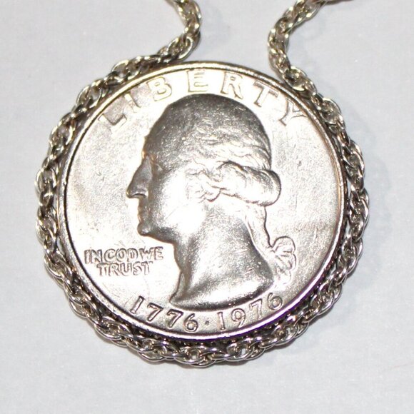 Sterling Silver Southwestern Blue Stone Necklace - Picture 4 of 7